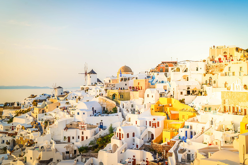 圣托里尼岛的伊亚村