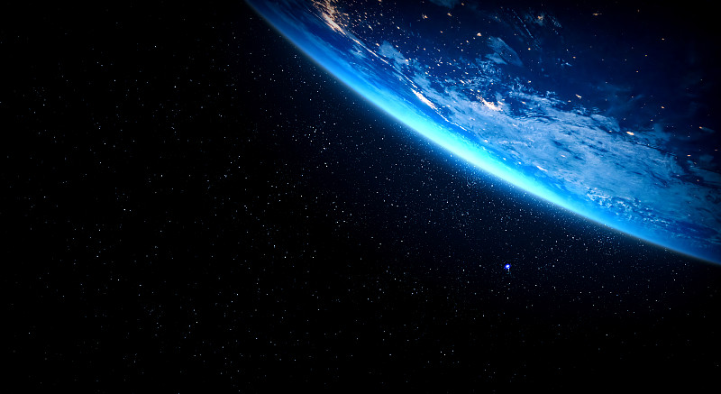 地球地球从太空显示真实的地球表面和世界地图