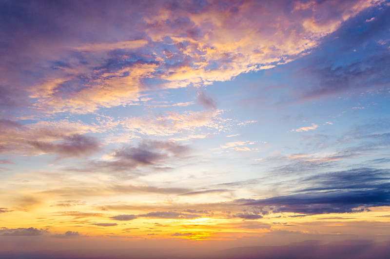 日落的天空背景