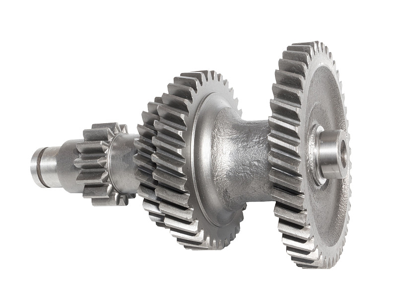 轴齿轮在白色背景