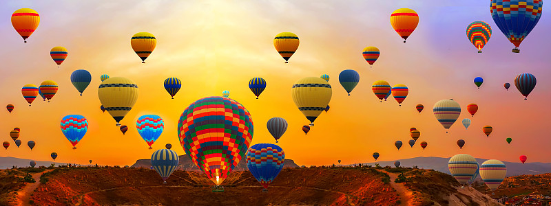 热气球全景景观