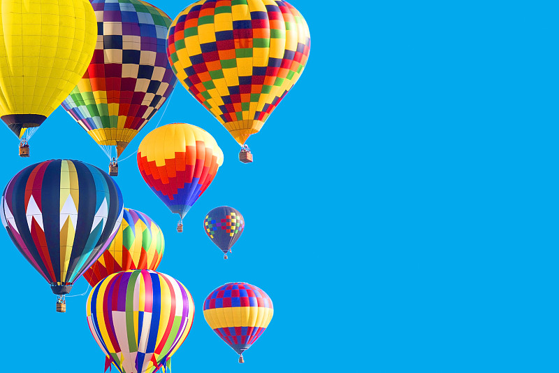 系列:带拷贝空间的彩色热气球