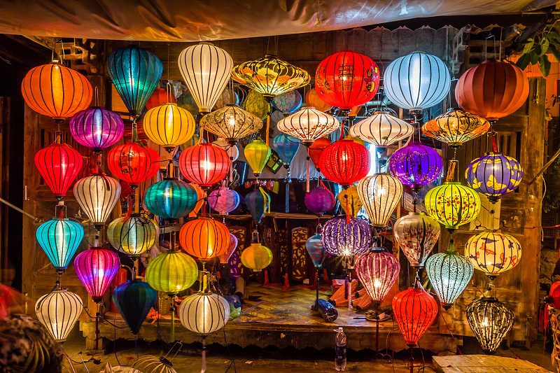 越南会安市的亚洲灯笼