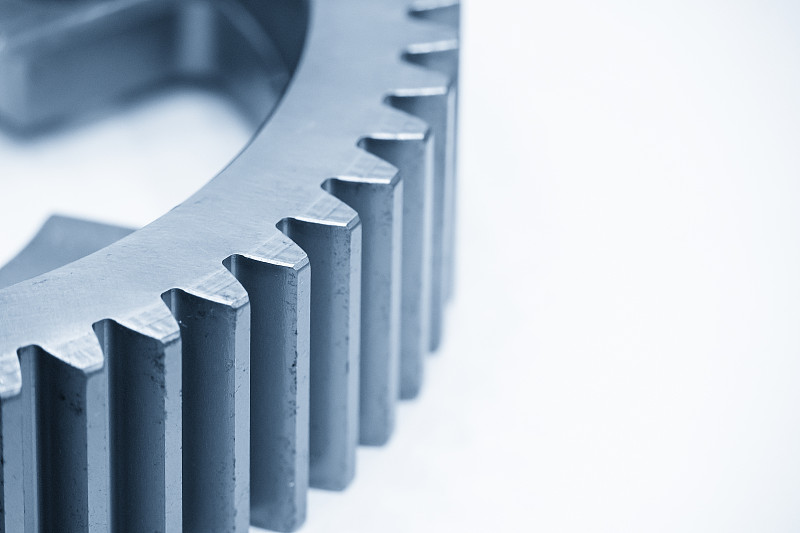 变速箱齿轮零件特写。