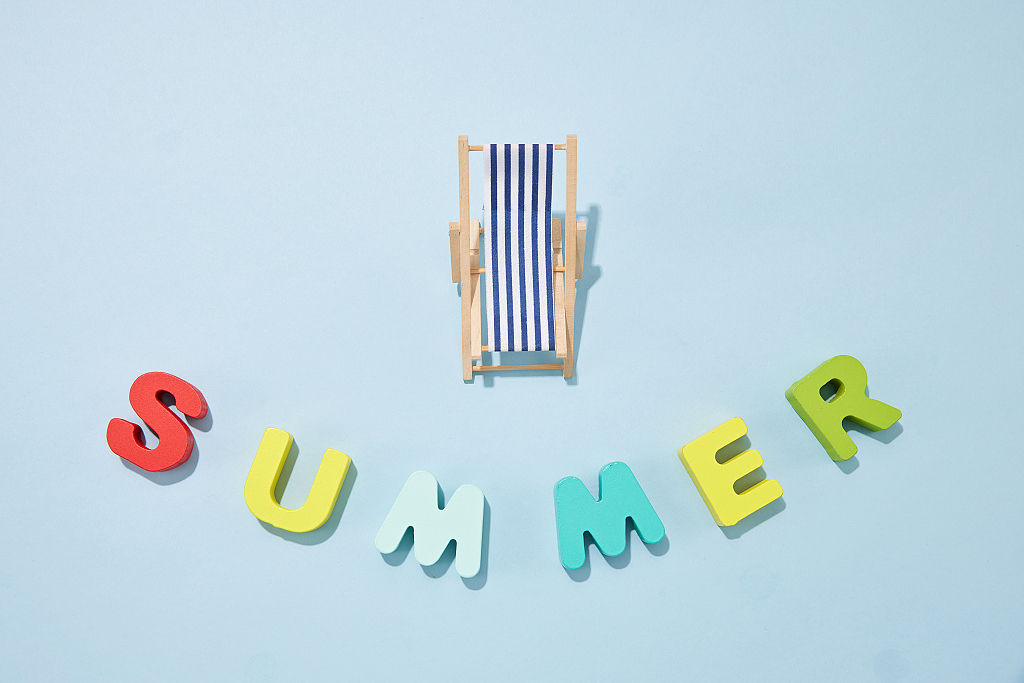 夏日summer沙滩静物背景