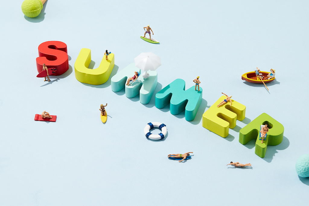 夏日summer沙滩静物背景