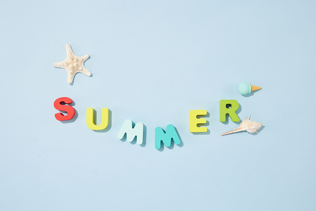 夏日summer沙滩静物背景