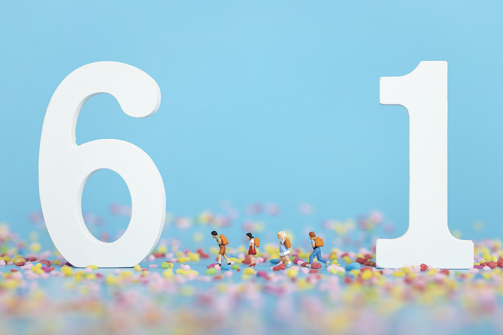 六一数字儿童节微缩海报儿童节图片儿童节静物六一儿童节61儿童节