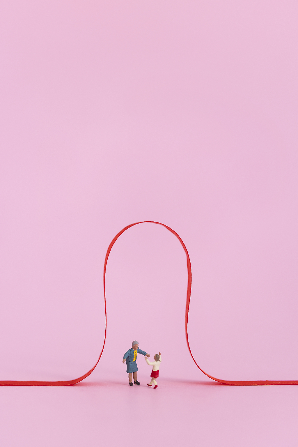 关爱孩子成长创意图片公益图片红丝带创意