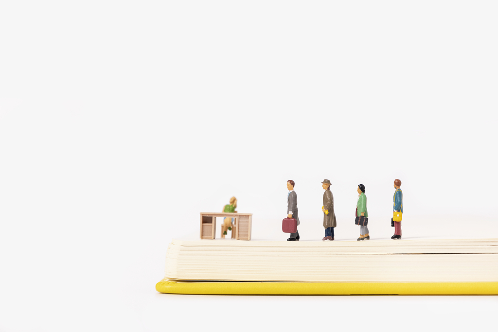 培训面试微缩创意图片创意招聘职场求职工作就业