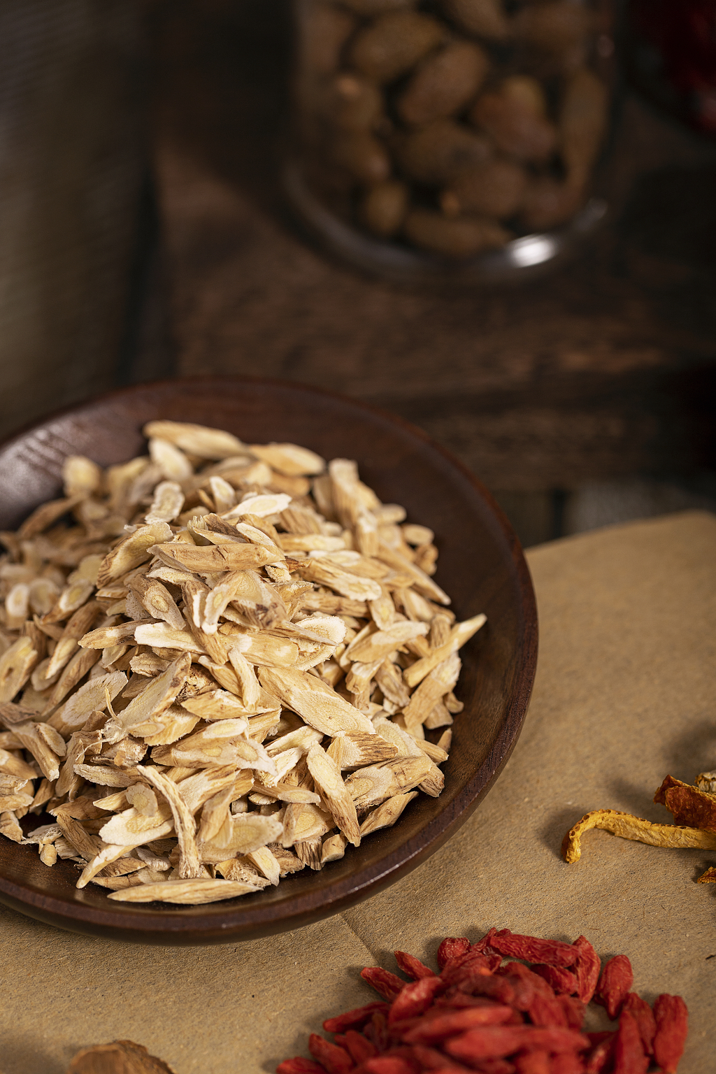 中药材黄芪中式背景中医中药图片医师节国医节