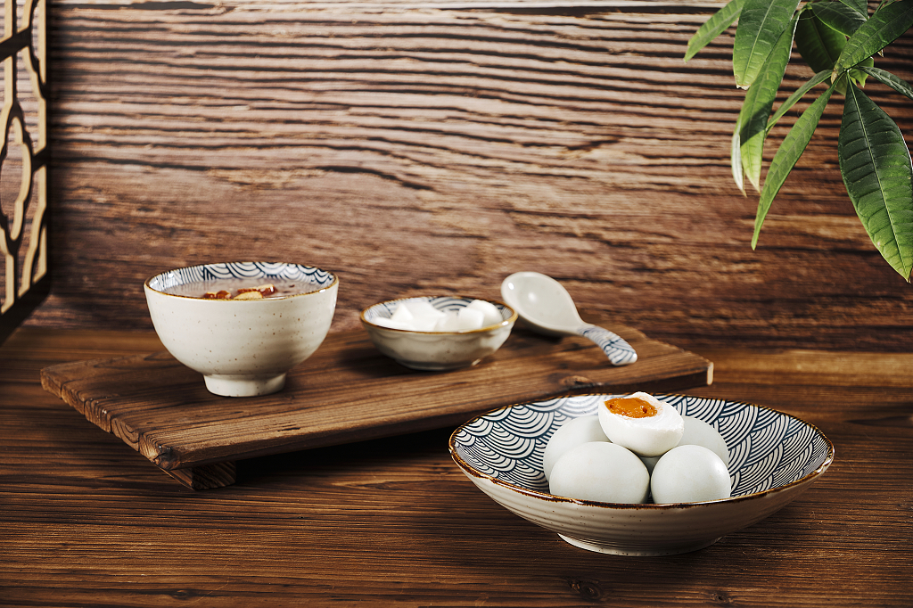 国风端午节风味可口咸鸭蛋静物