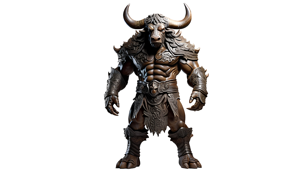 牛魔王股市牛市铜像手游游戏IP形象图片