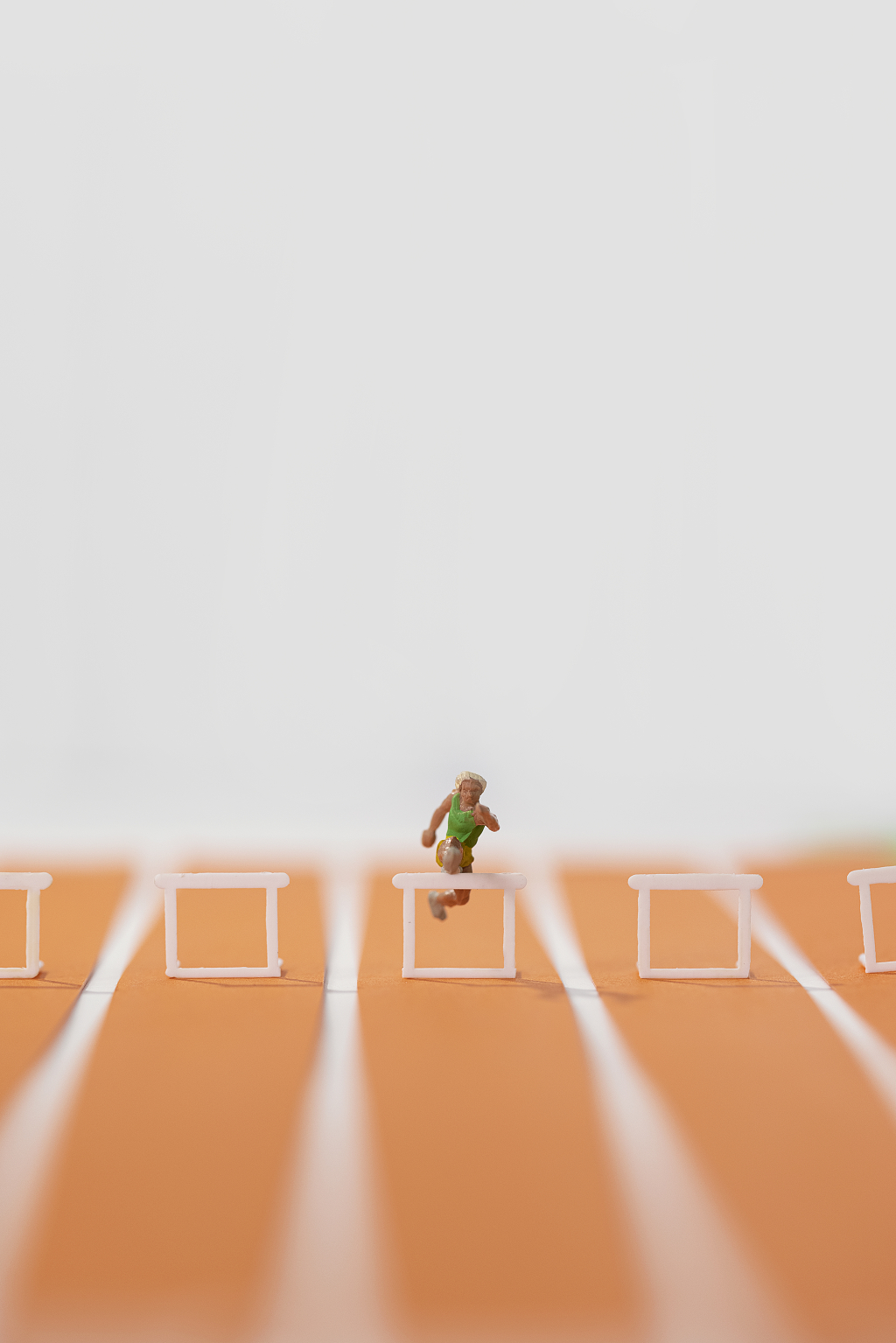 微缩创意运动员冲刺特写图片运动员创意运动会