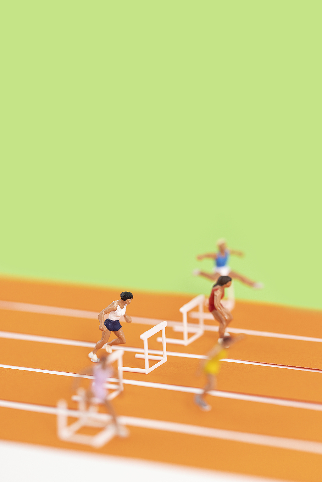 微缩创意运动会跨栏比赛图片运动员创意运动会