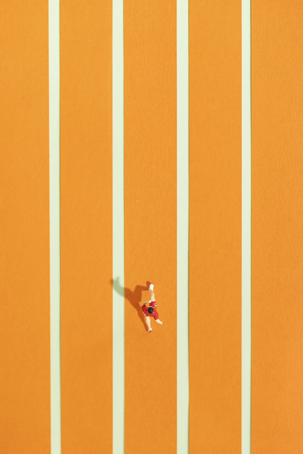 百米冲刺俯拍微缩创意图片运动员创意运动会