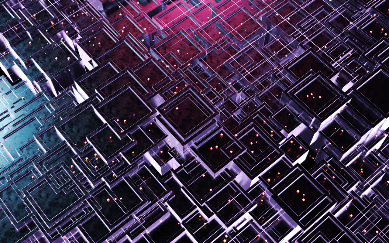 创意方块结构背景3D渲染