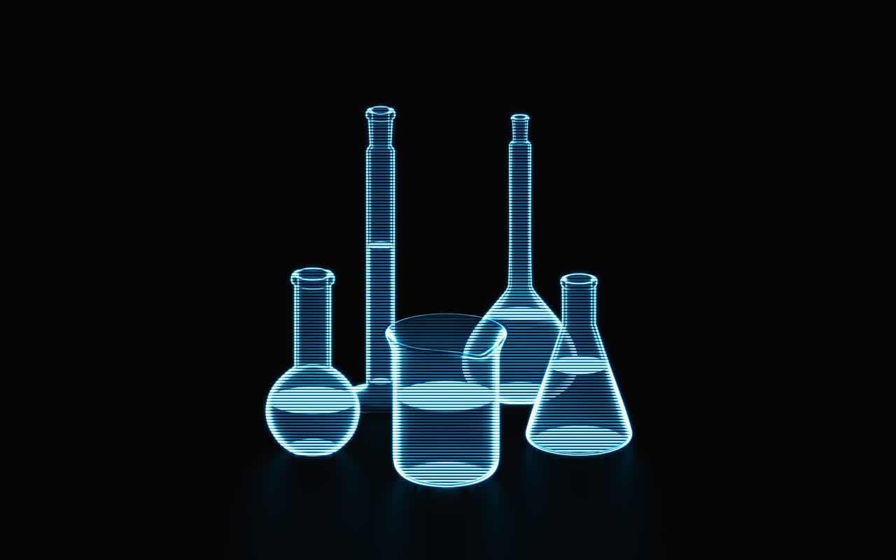 全息影像化学仪器图形3D渲染