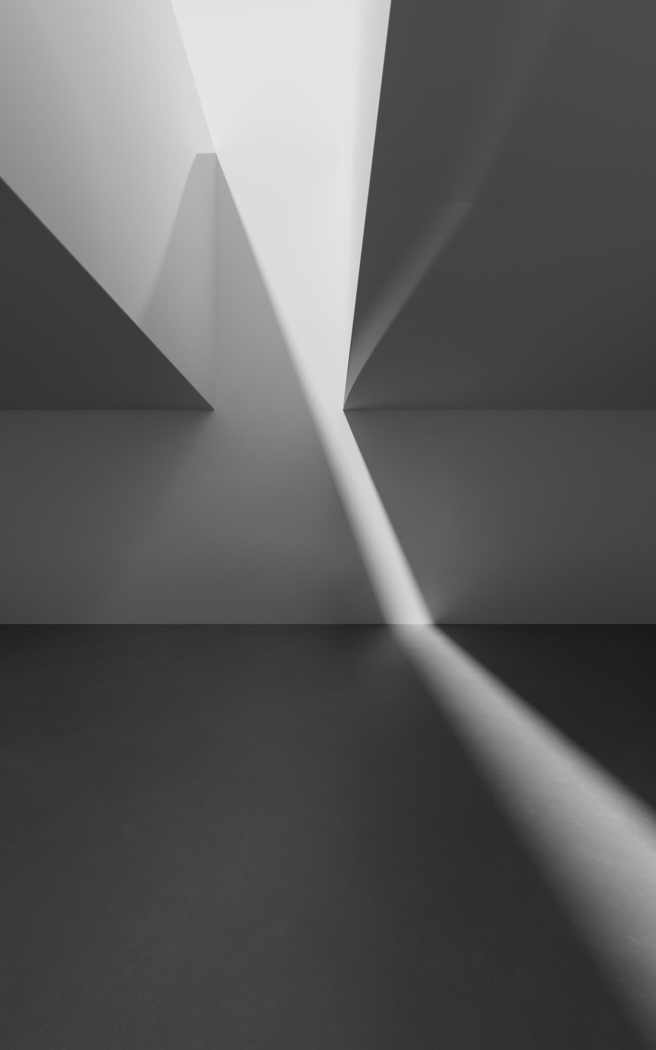 白色建筑空间3D渲染