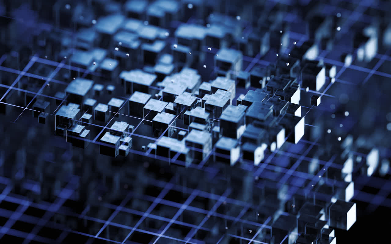 创意方块结构背景3D渲染