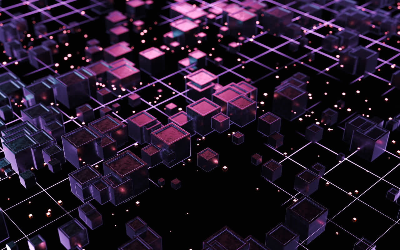 创意方块结构背景3D渲染