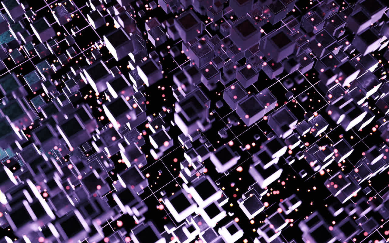 创意方块结构背景3D渲染