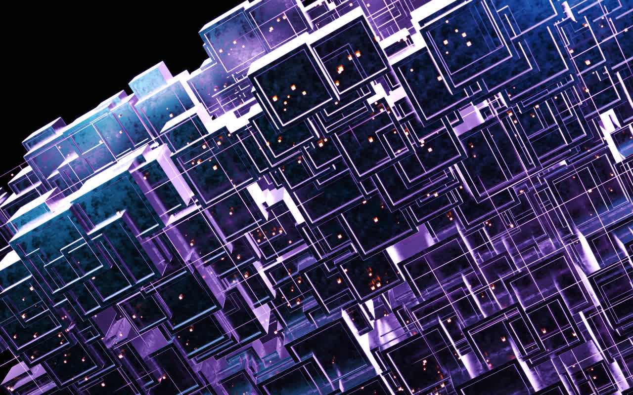 创意方块结构背景3D渲染