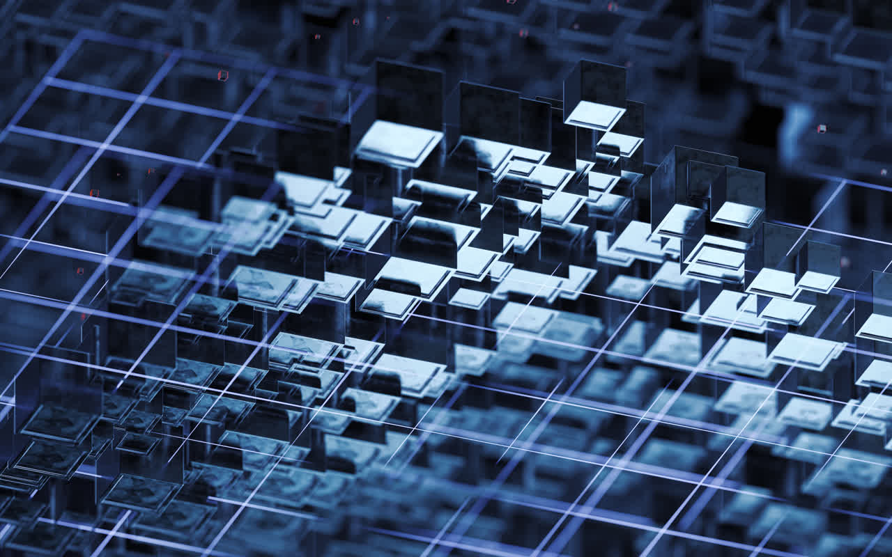 创意方块结构背景3D渲染