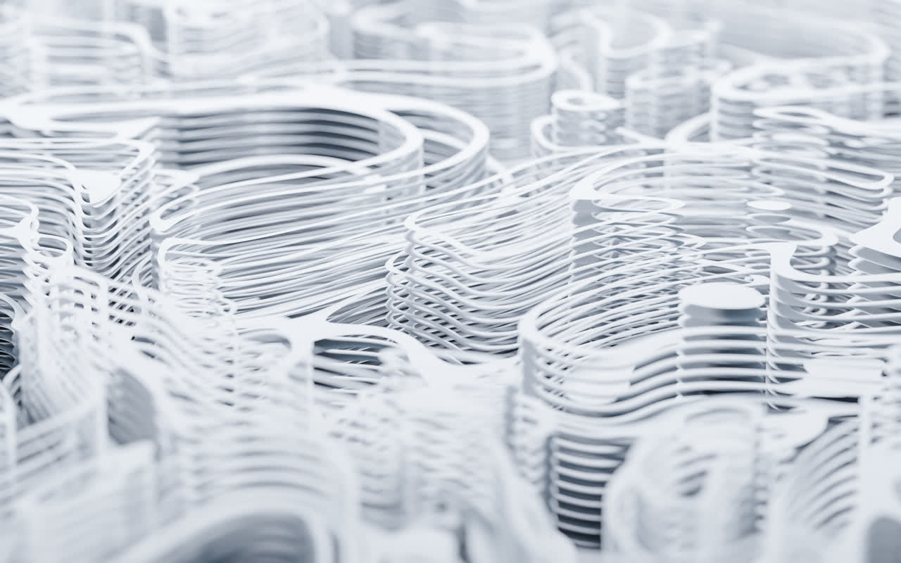 抽象多层纸张背景3D渲染