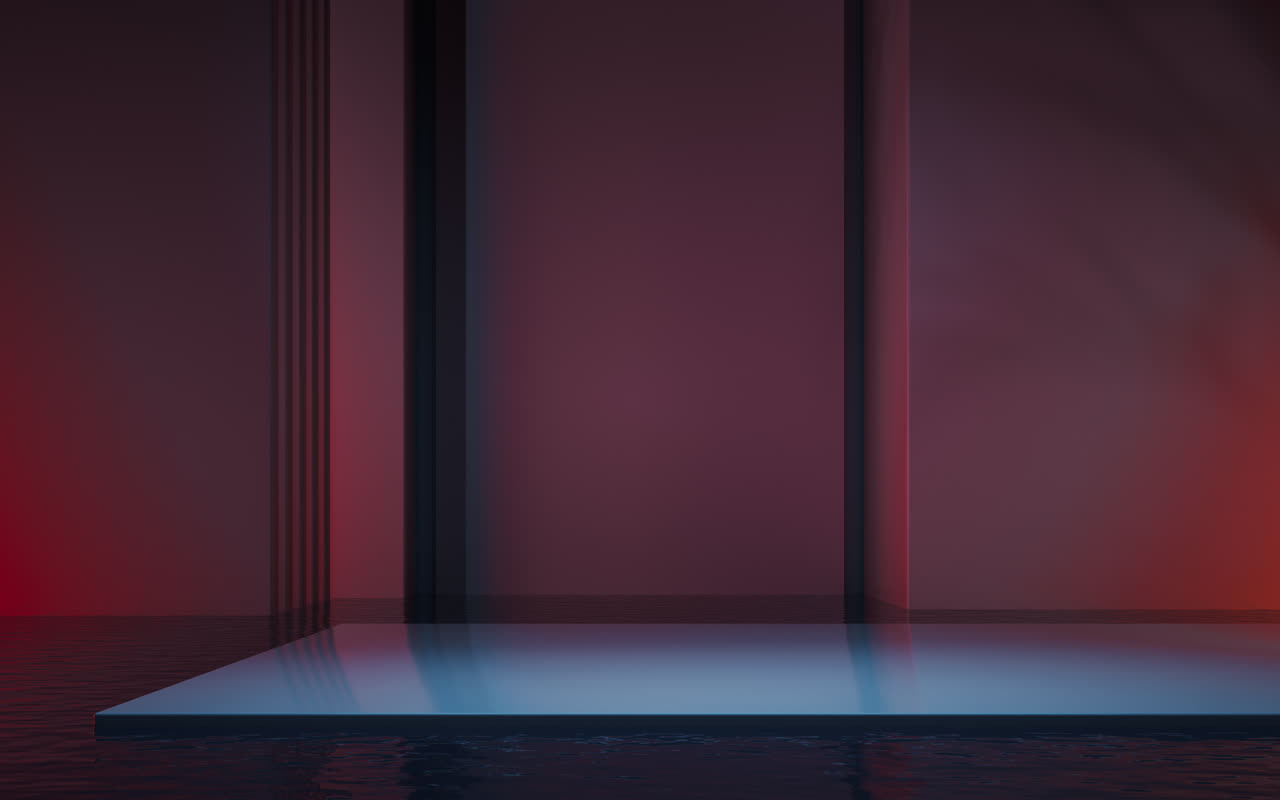 空的室内空间3D渲染