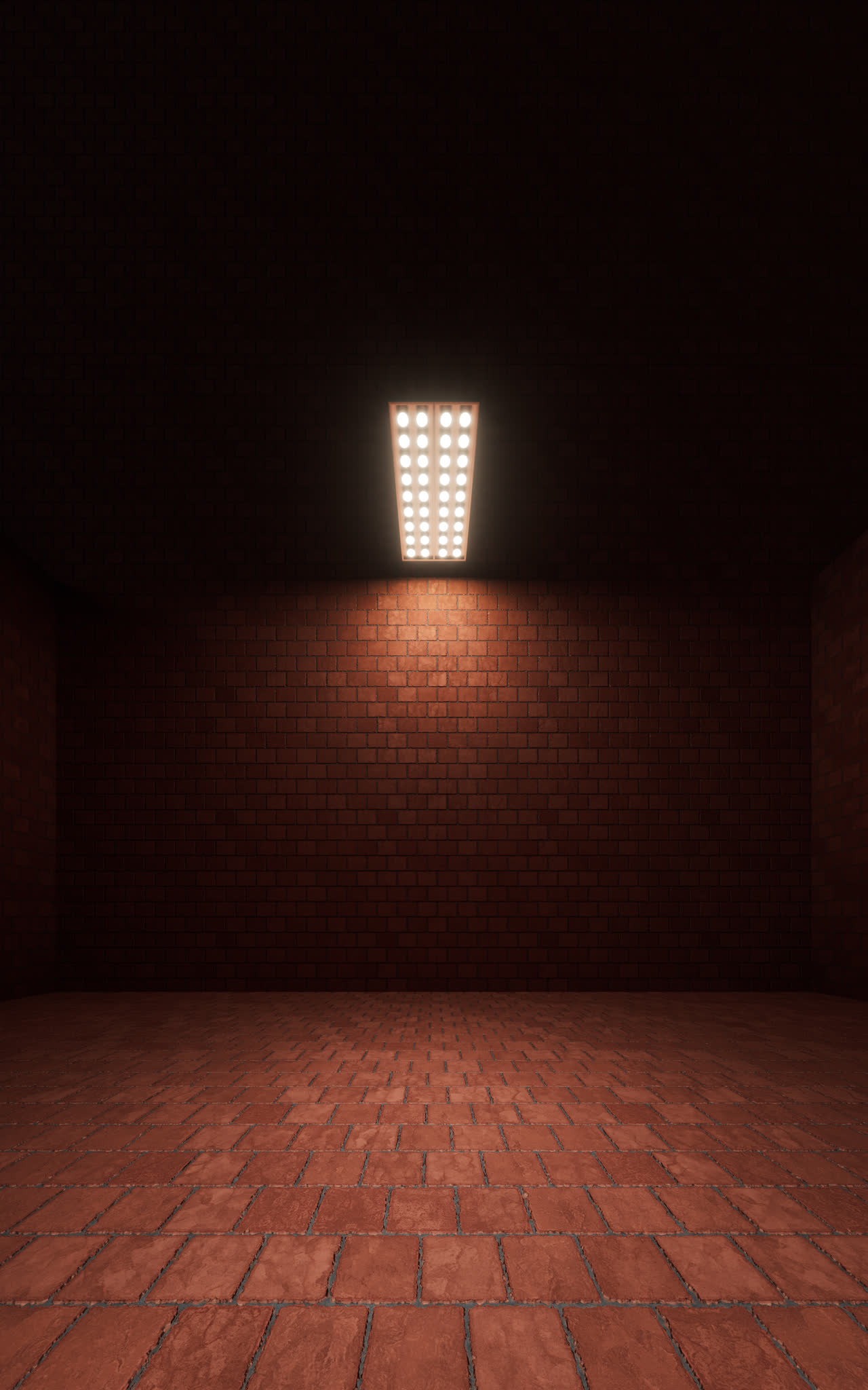 复古砖墙建筑背景3D渲染