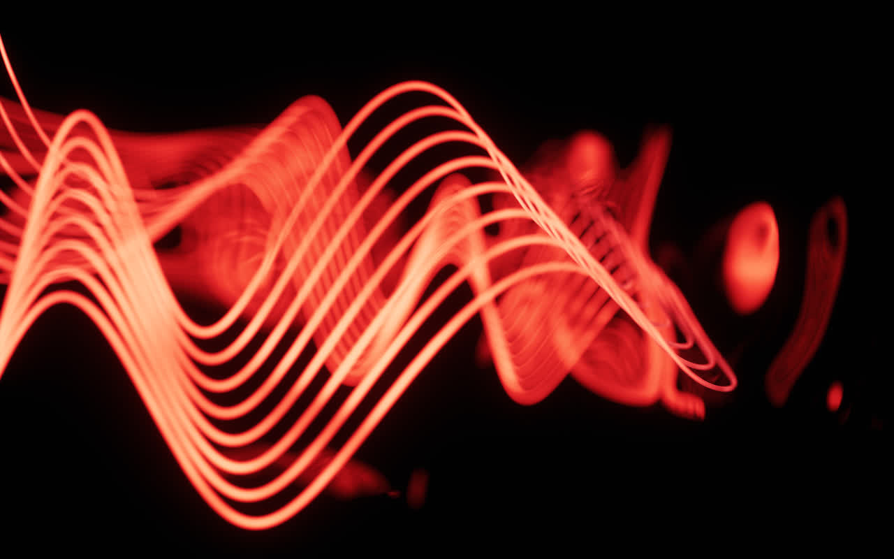 抽象霓虹色彩线条3D渲染