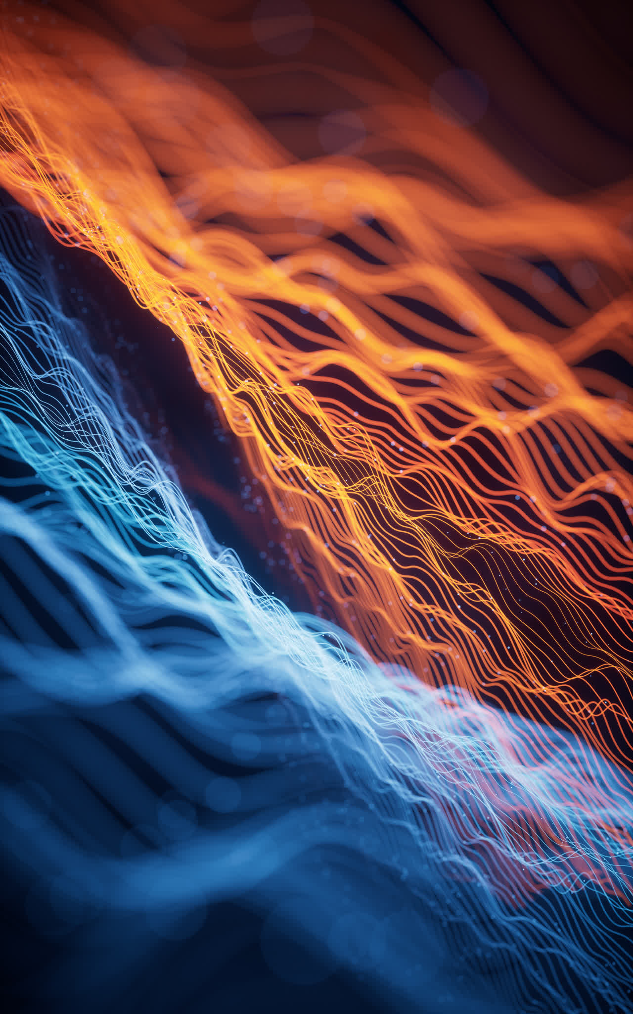 抽象渐变曲线背景3D渲染