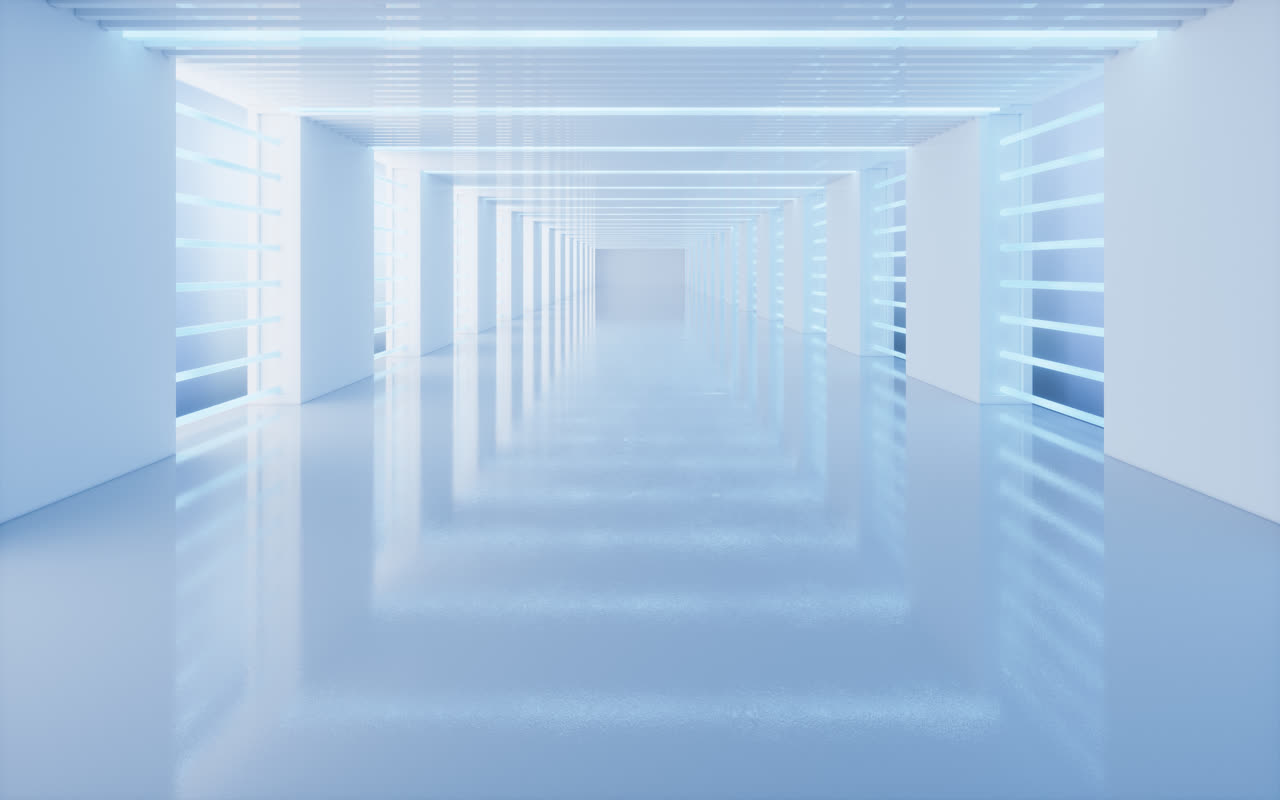 白色室内空间背景3D渲染