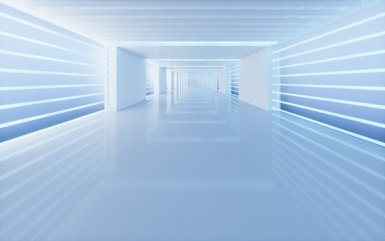 白色室内空间背景3D渲染