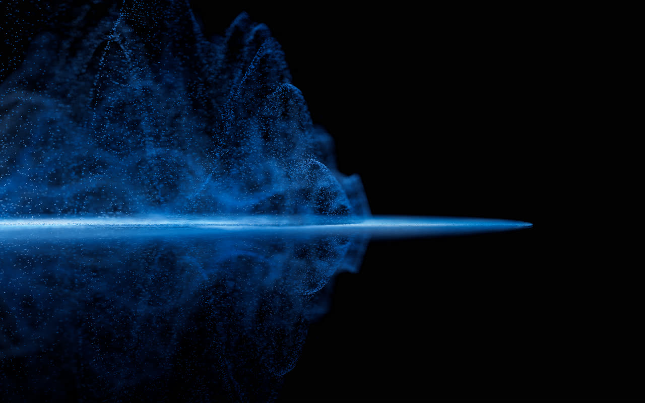 抽象舞动的粒子3D渲染