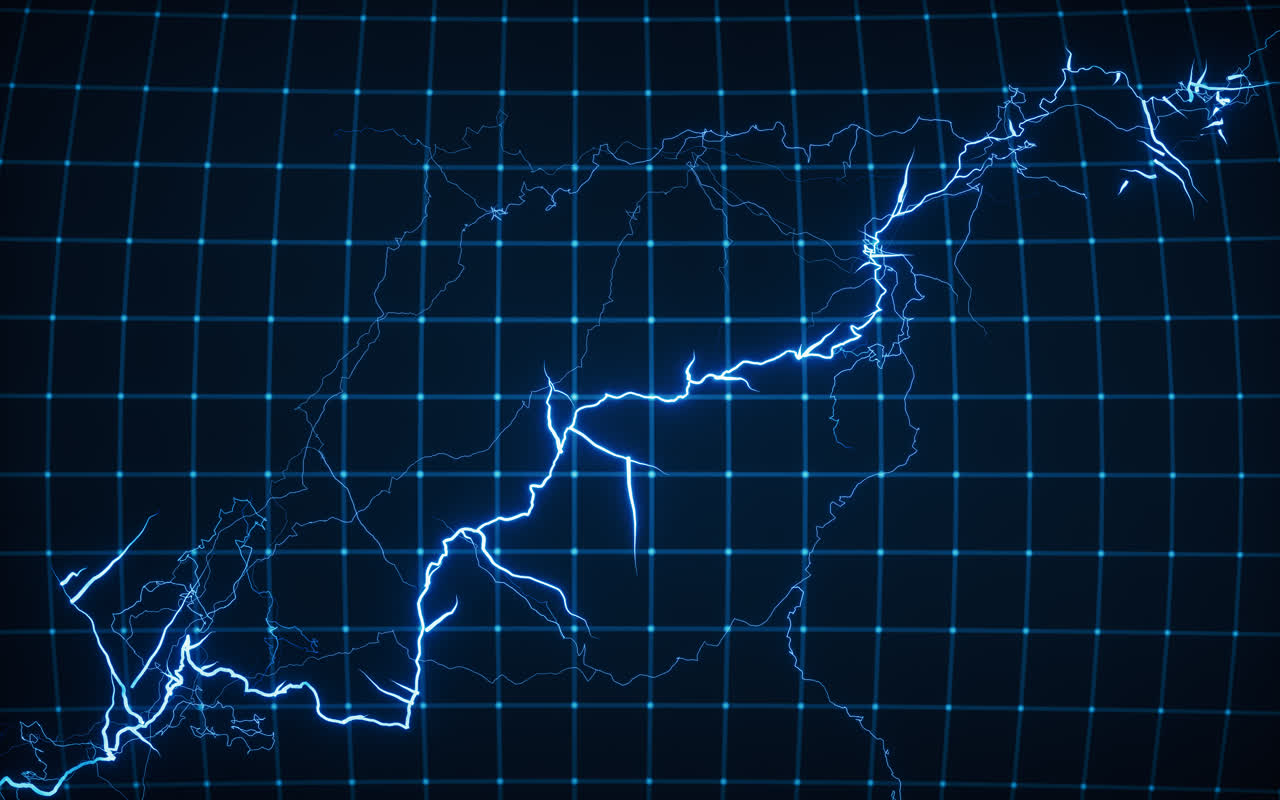 闪电特效3D渲染