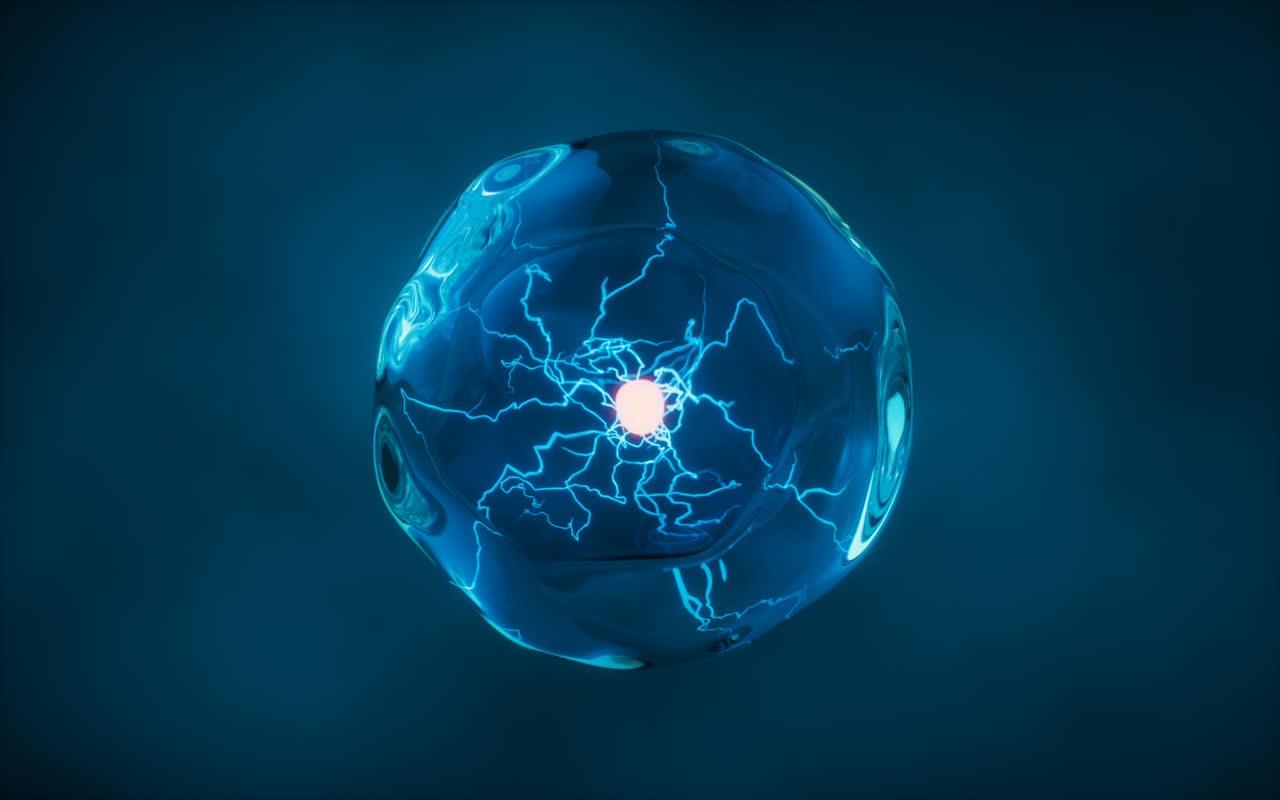 透明生物细胞3D渲染