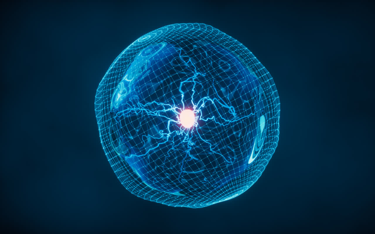 透明生物细胞3D渲染