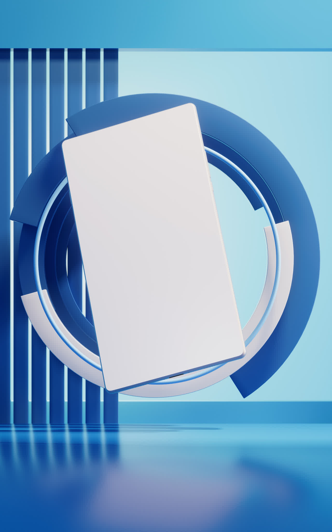 手机与创意背景3D渲染