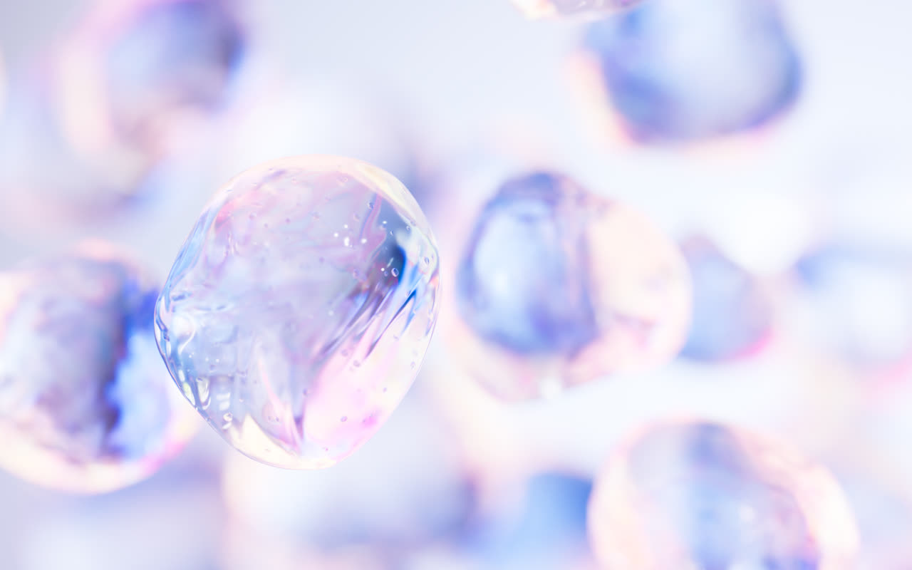 抽象透明球体背景3D渲染