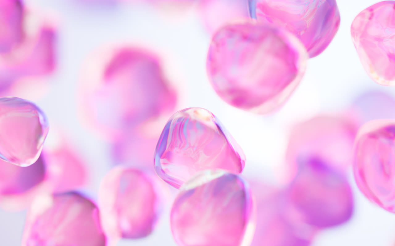 抽象透明球体背景3D渲染