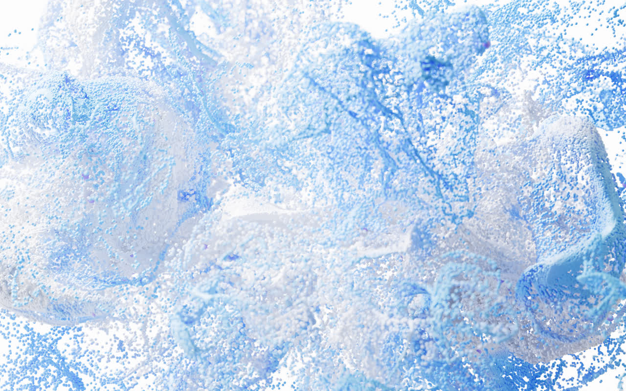 舞动的粒子浅色背景3D渲染