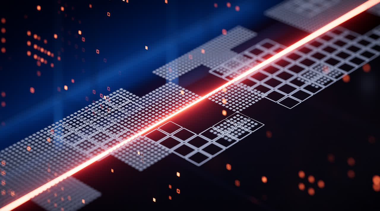 科技感线条空间3D渲染