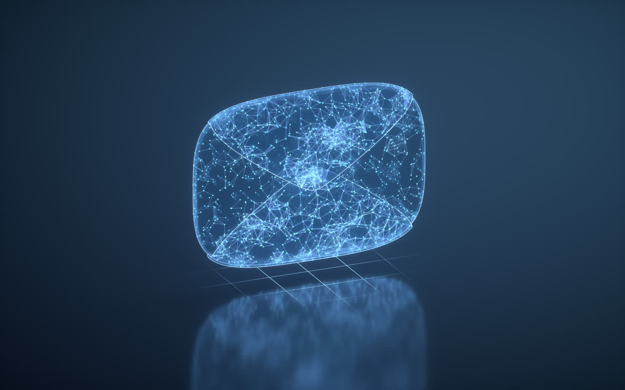 电子数据信件3D渲染