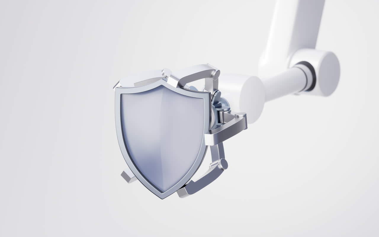 机械臂与智能制造概念3D渲染