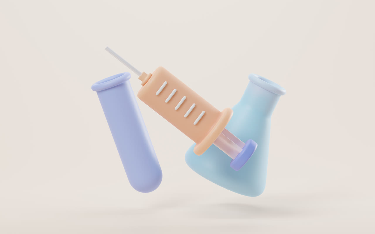 卡通风格化学仪器器皿3D渲染