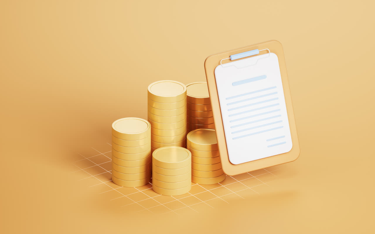 投资与理财概念3D渲染