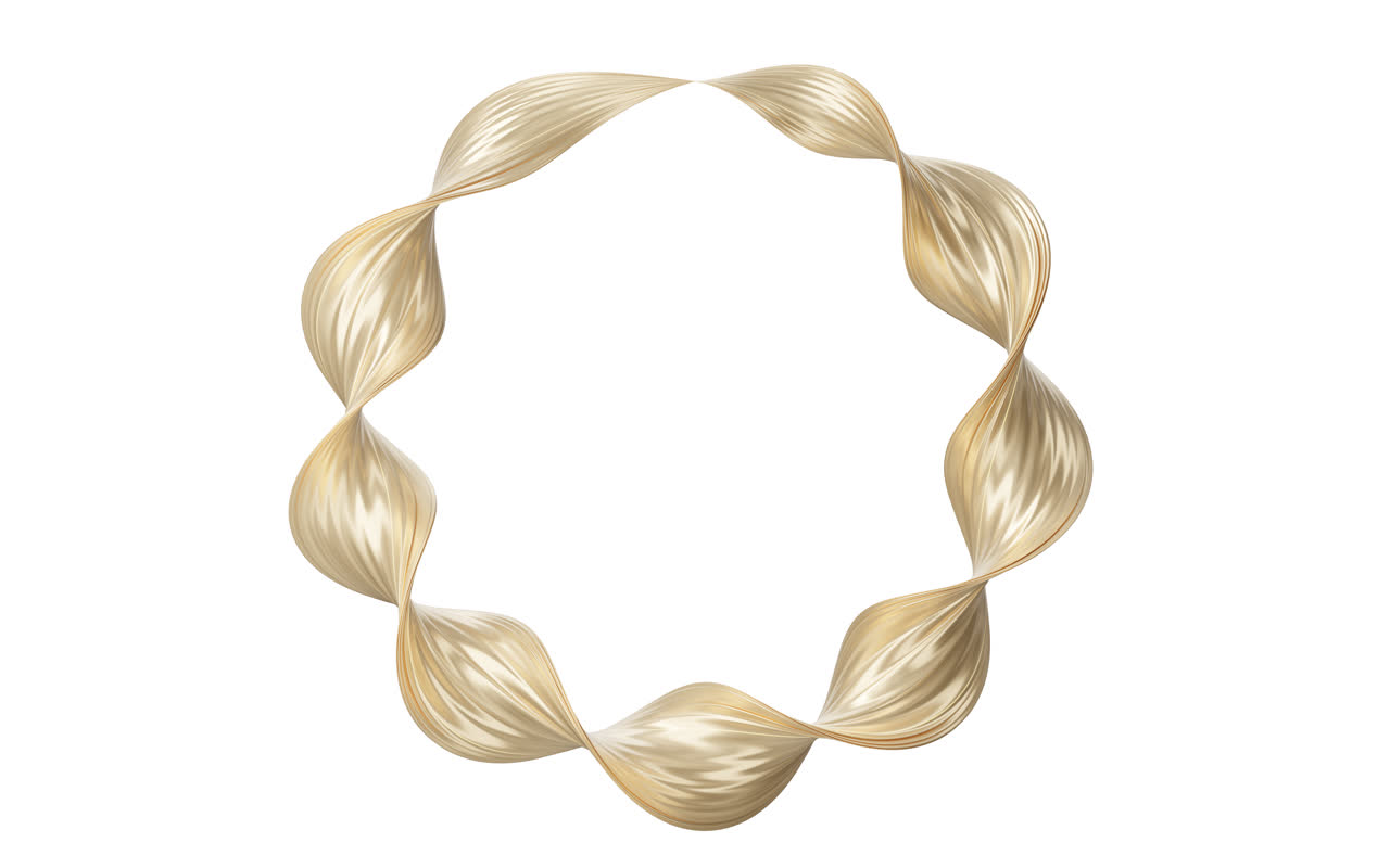 抽象流动线条曲面3D渲染