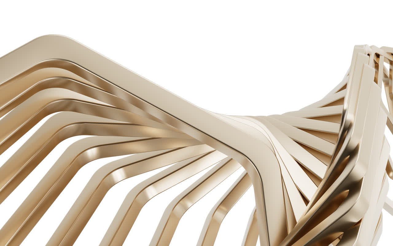 六边形金属框背景3D渲染